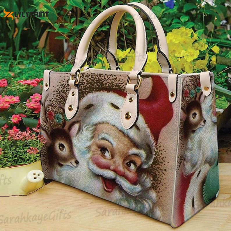 Santa claus 2 leather handbag 3272 Women Leather Hand Bag
