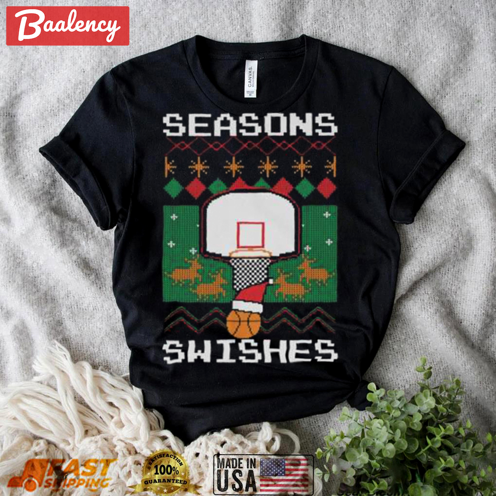 Seasons swishes bastketball ugly christmas t shirt Christmas Ugly Sweater