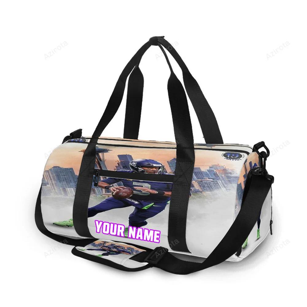 Seattle seahawks russell wilson7 personalized name travel bag gym bag 213 Travel Bag
