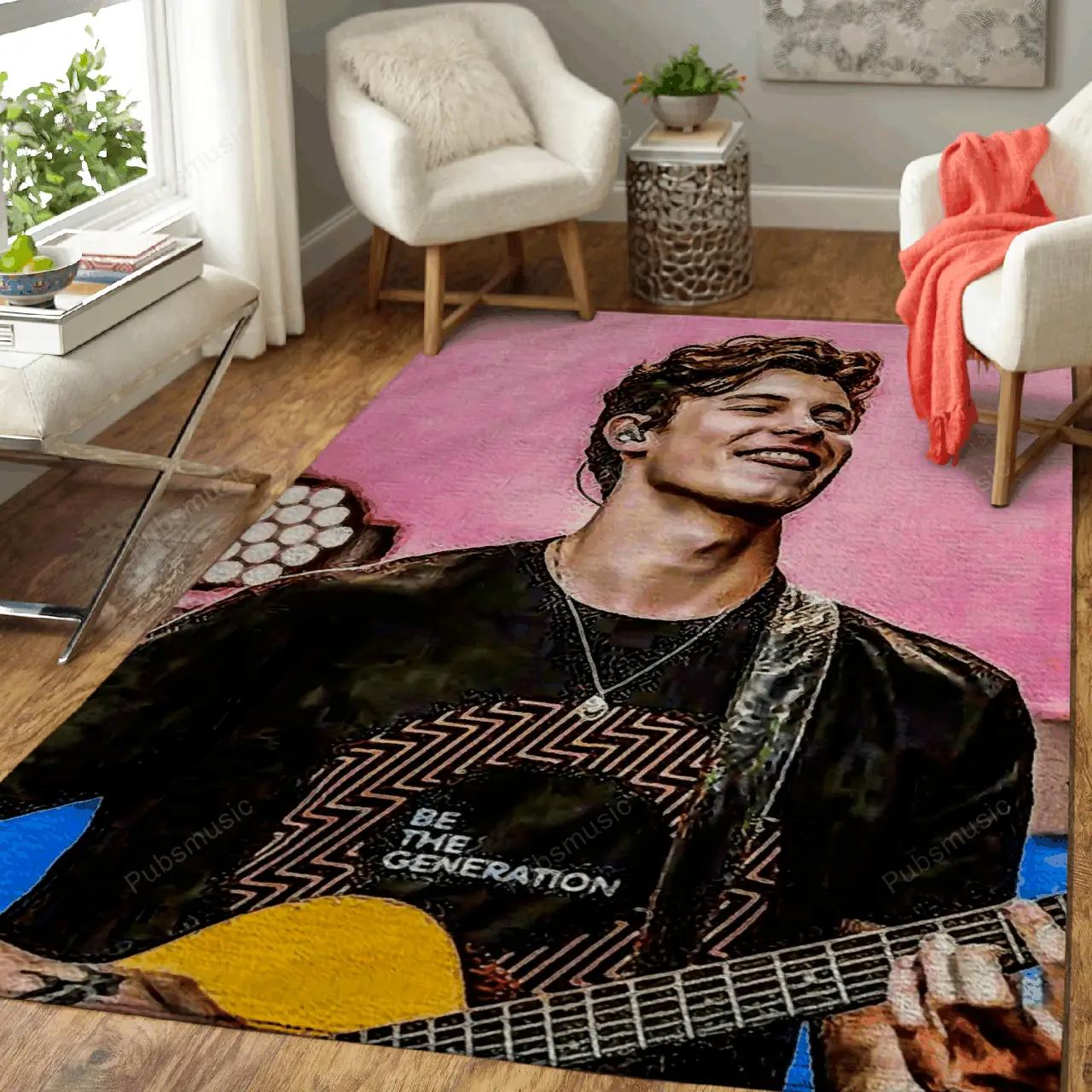Shawn mendes 12 music art for fans area rug living room carpet rug regtangle carpet floor decor home decor Rectangle Rug
