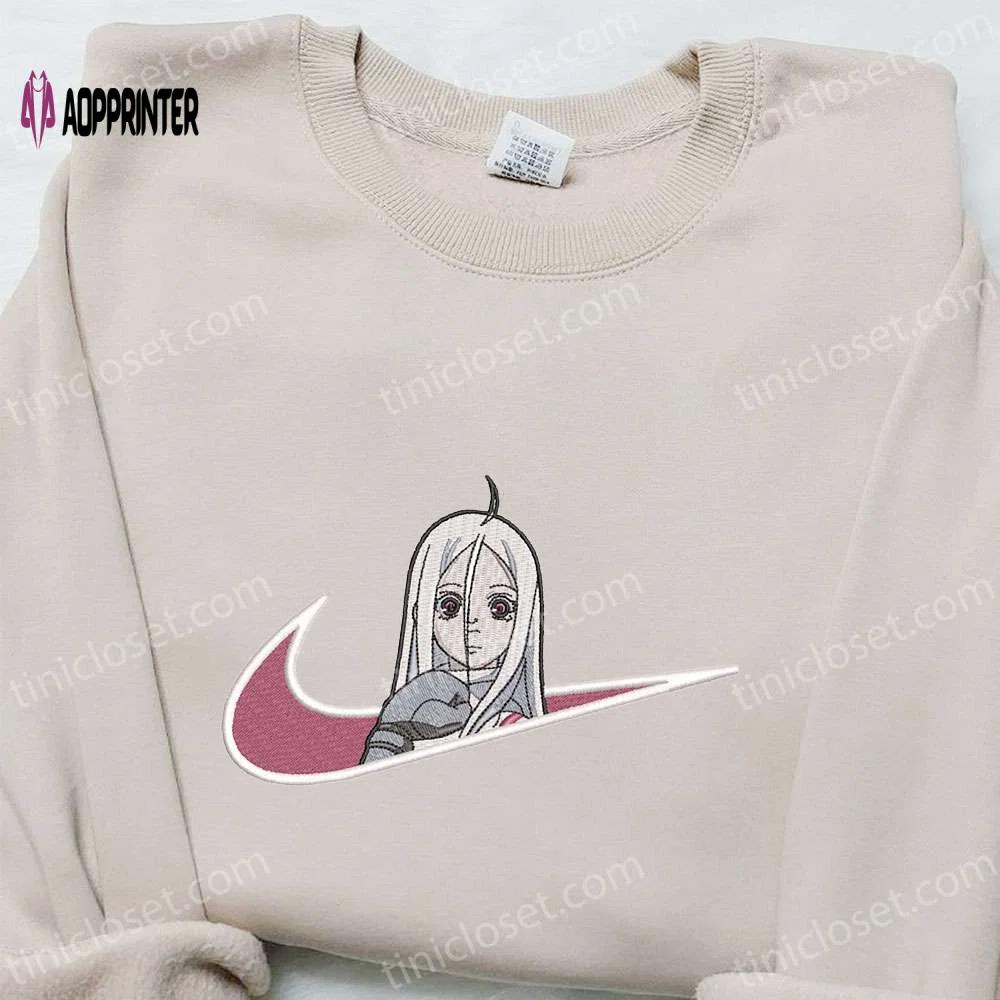Shiro x swoosh anime embroidered hoodie deadman wonderland sweatshirt custom hoodie Embroidered Shirt