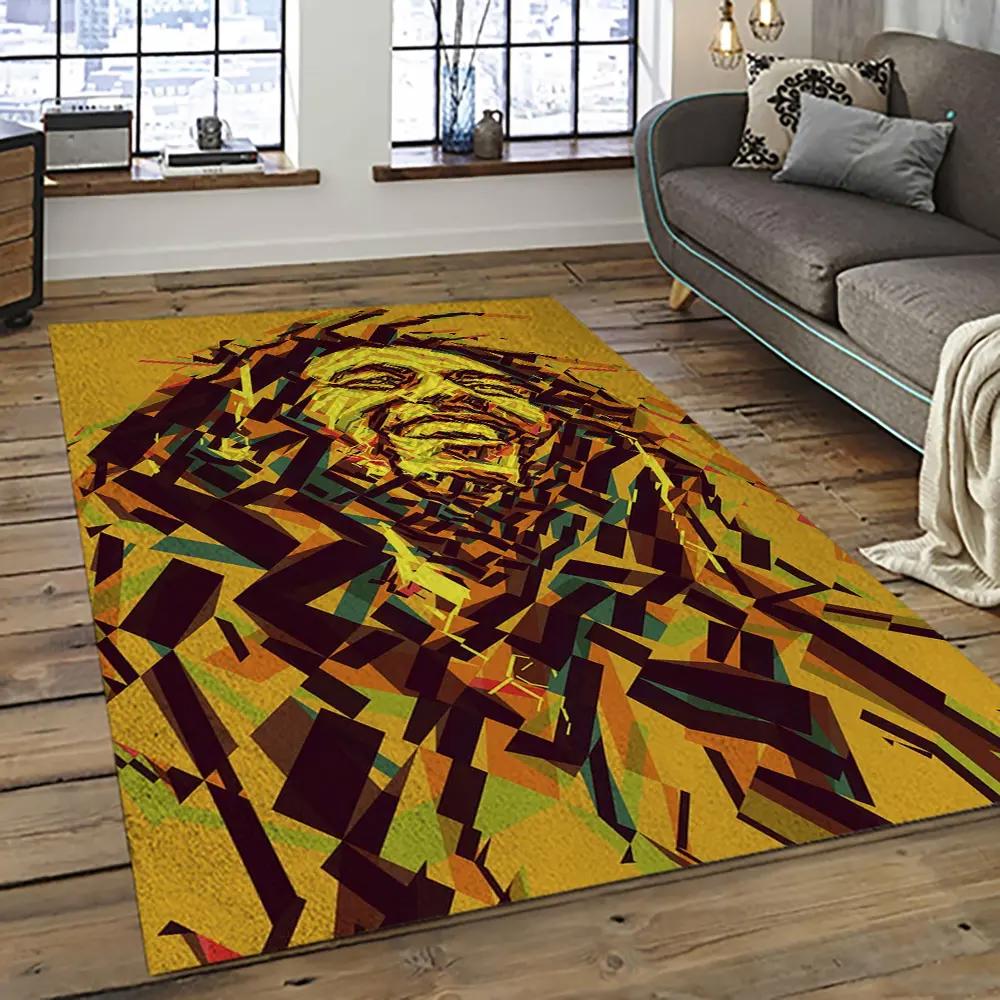 Singer bob marley music carpet rectangle area rug for living room bedroom decor bm05 Rectangle Rug