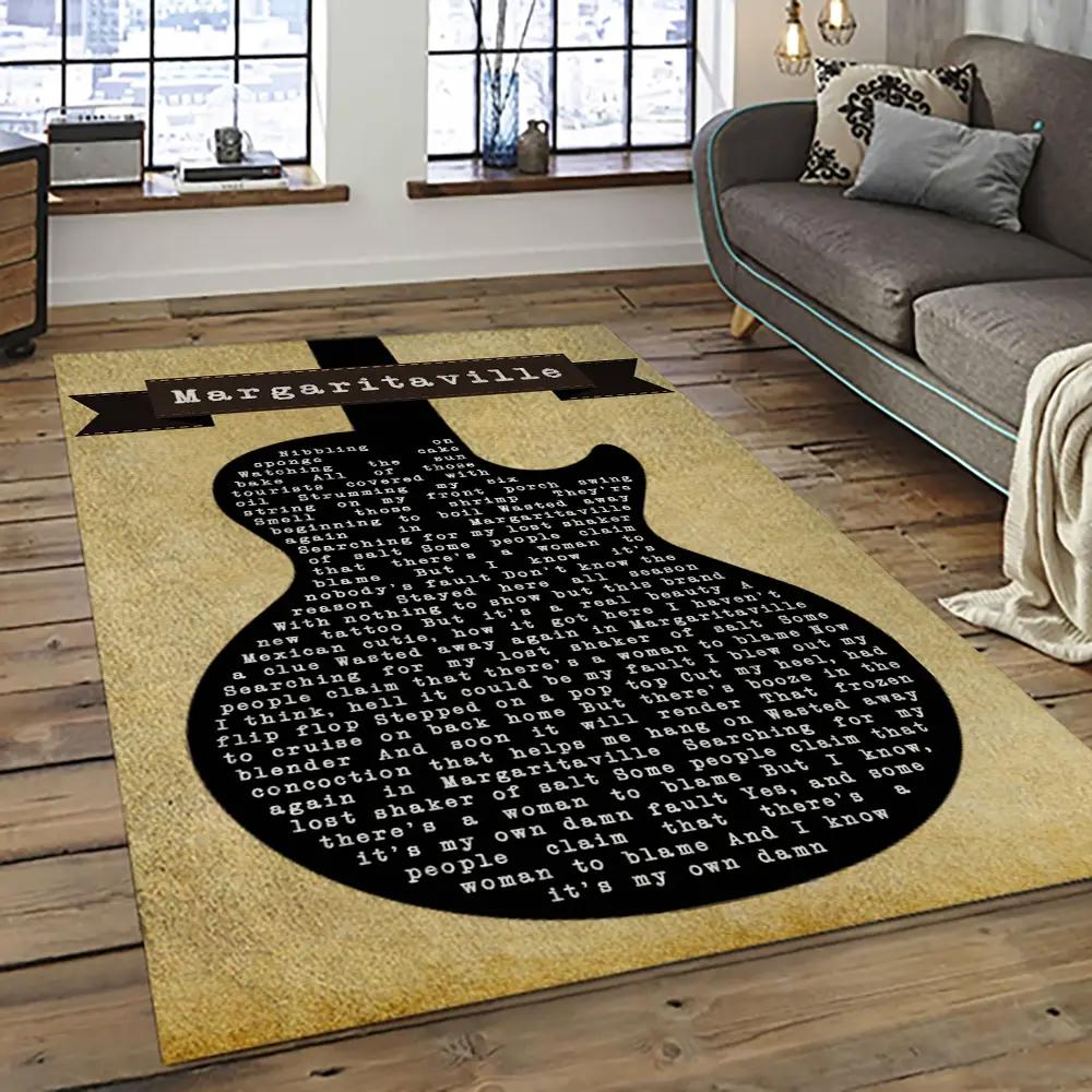 Singer jimmy buffett music carpet rectangle area rug for living room bedroom decor jb06 Rectangle Rug