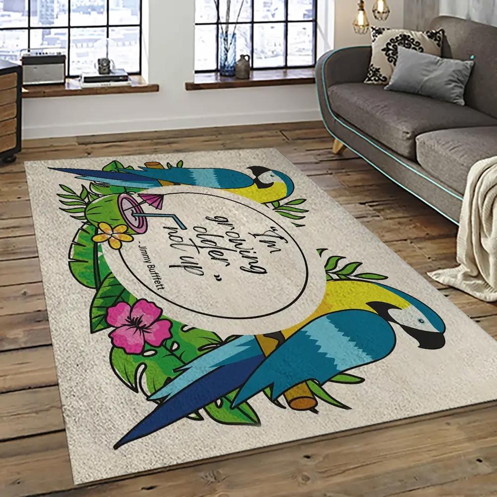 Singer jimmy buffett music carpet rectangle area rug for living room bedroom decor jb27 Rectangle Rug