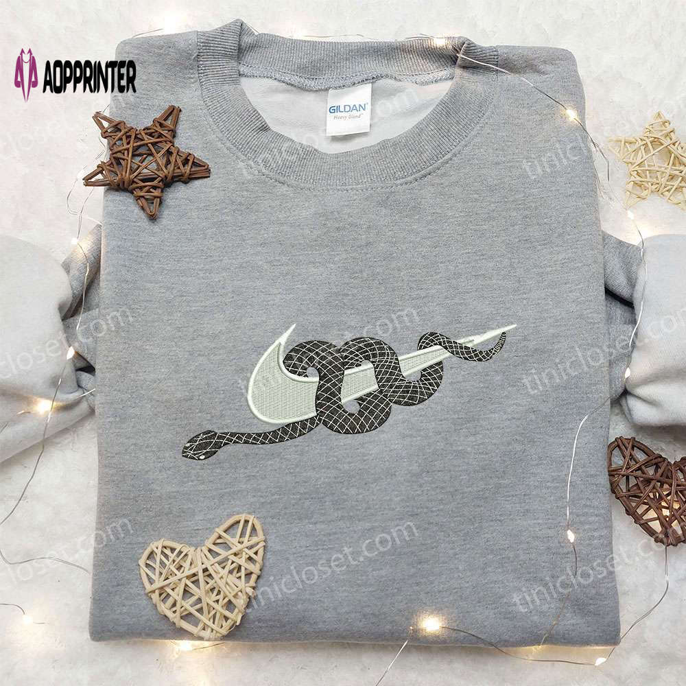Snake dior x nike embroidered sweatshirt – animal & nike inspired shirt Embroidered Shirt