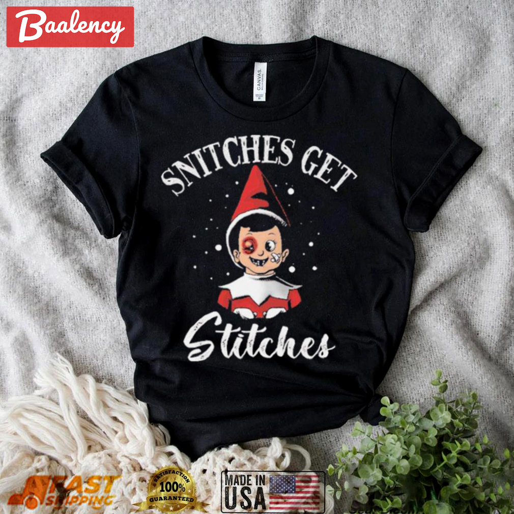 Snitches get stitches ugly christmas unisex t shirt Christmas Ugly Sweater