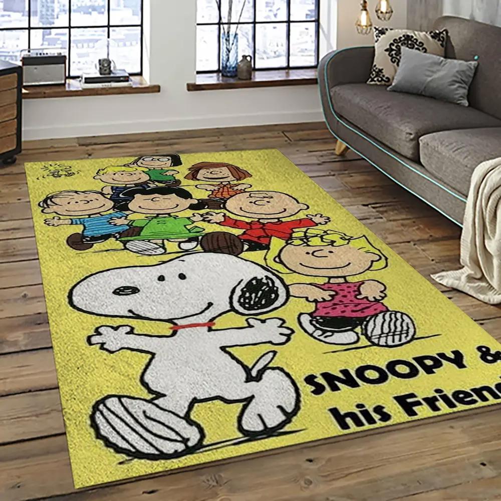Snoopy cartoon movie carpet rectangle area rug for living room bedroom decor snp13 Rectangle Rug