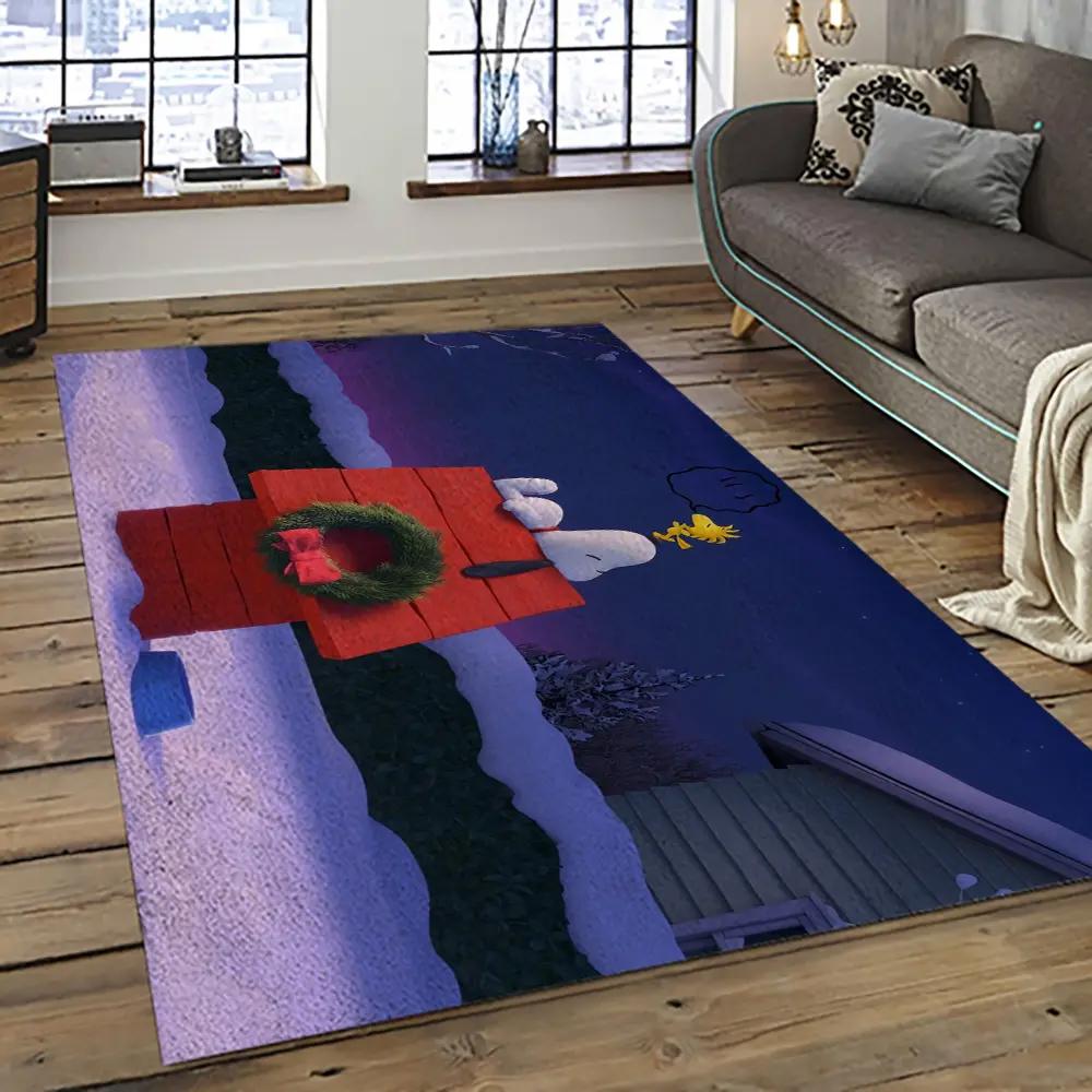 Snoopy cartoon movie carpet rectangle area rug for living room bedroom decor snp38 Rectangle Rug