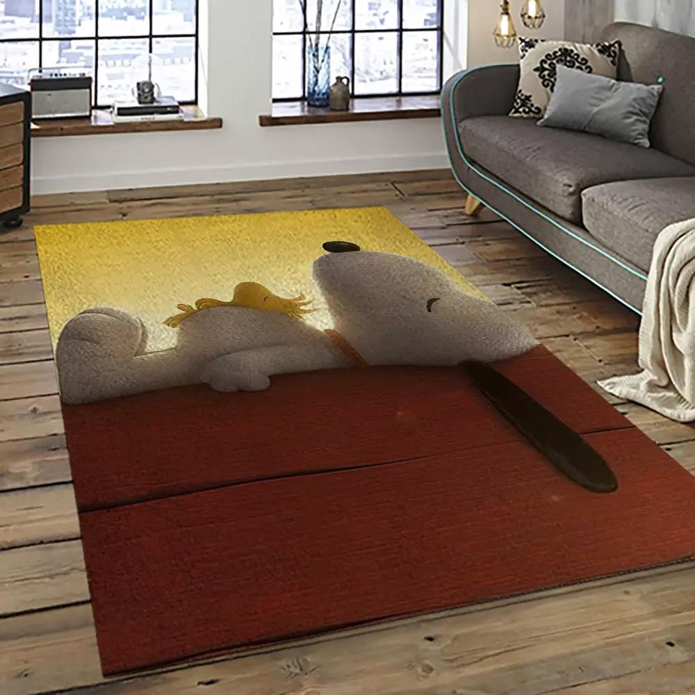 Snoopy cartoon movie carpet rectangle area rug for living room bedroom decor snp39 Rectangle Rug
