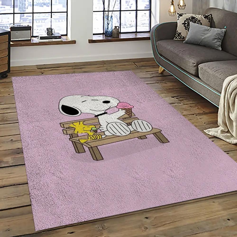 Snoopy cartoon movie carpet rectangle area rug for living room bedroom decor snp67 Rectangle Rug