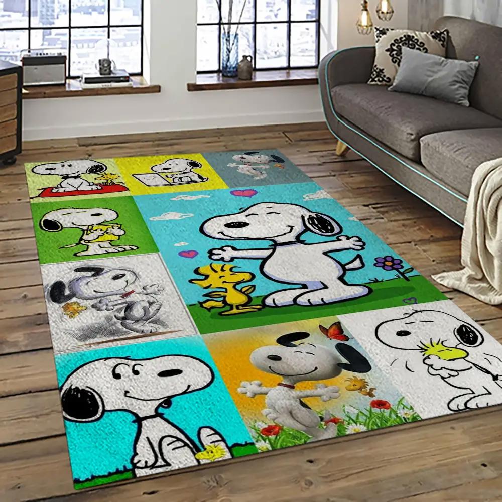 Snoopy cartoon movie carpet rectangle area rug for living room bedroom decor snp97 Rectangle Rug