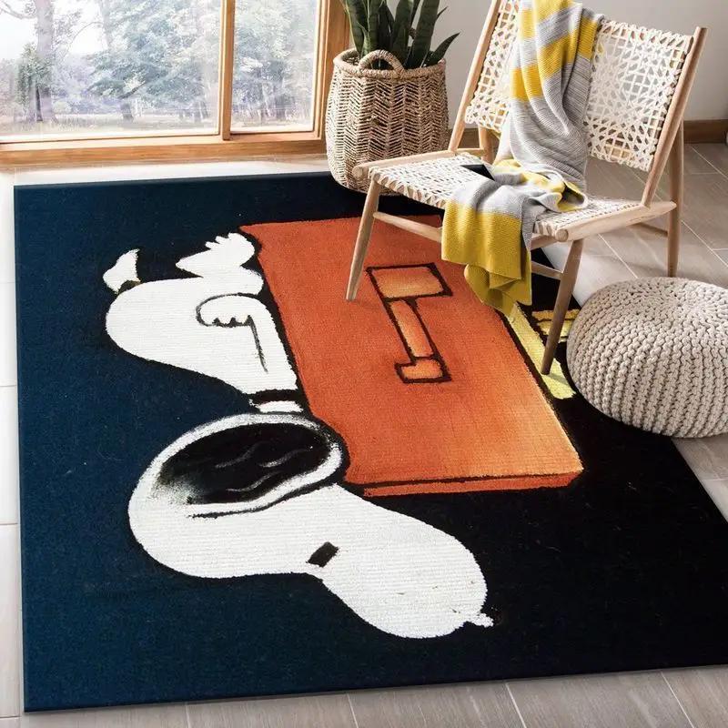 Snoopy dog 14 area rug living room and bed room rug rug regtangle carpet floor decor home decor Rectangle Rug