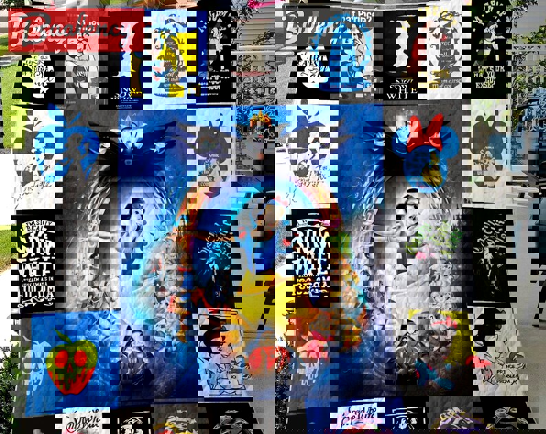 Snow white and seven dwarfs blanket, snow white blanket, princess blanket, birthday gifts for kids, christmas gifts Quilt Blanket