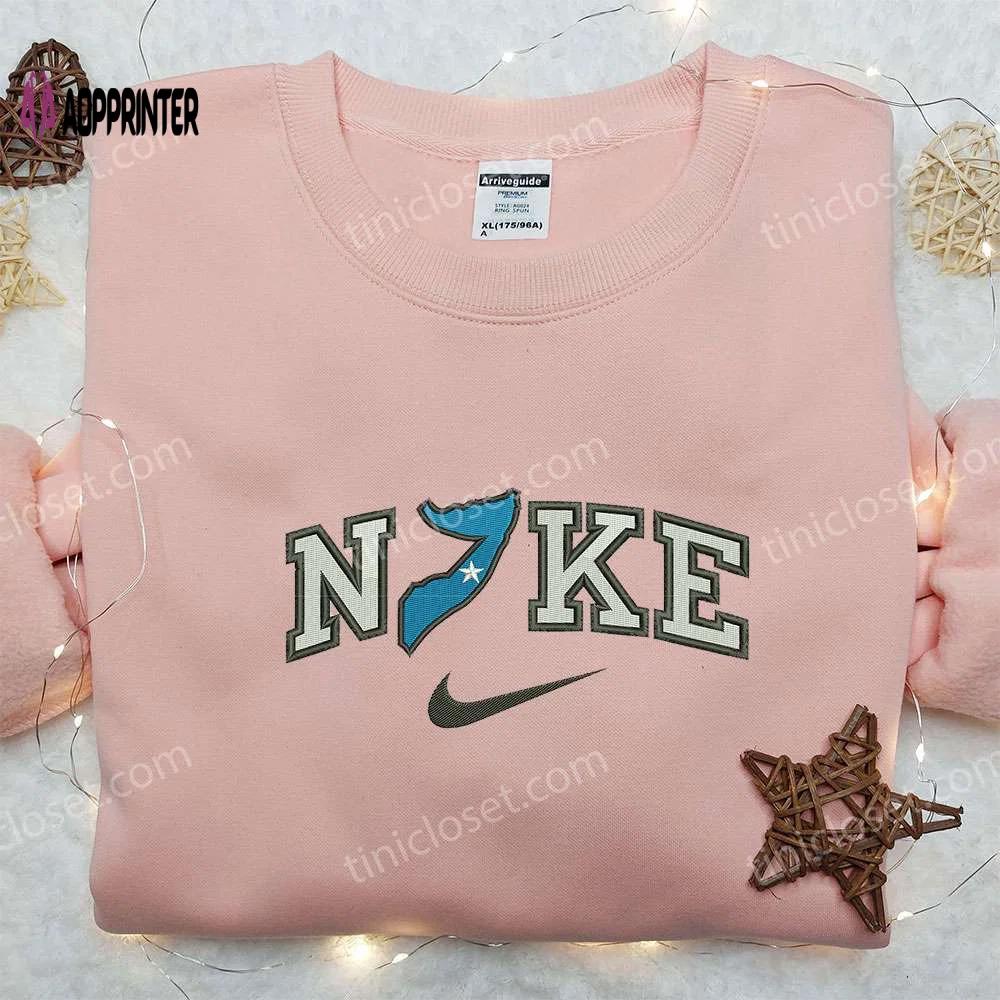 Somalia x nike embroidered sweatshirt: national flag & inspired shirt Embroidered Shirt