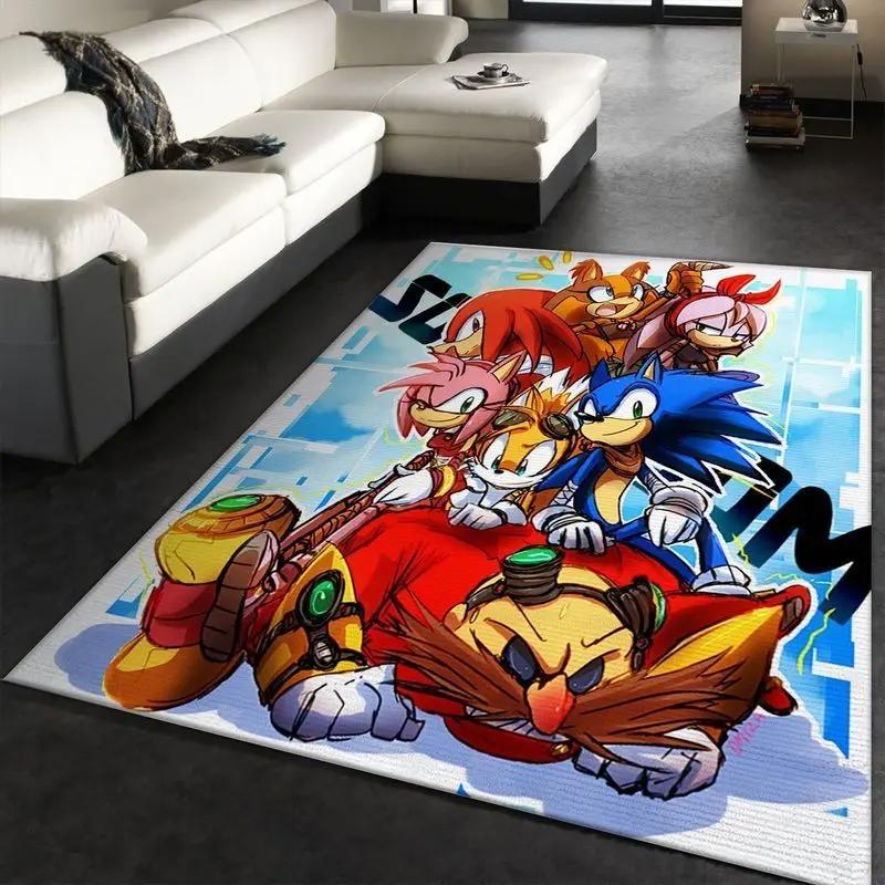 Sonic 6 area rug living room and bed room rug area rug living room carpet rug regtangle carpet floor decor home decor Rectangle Rug