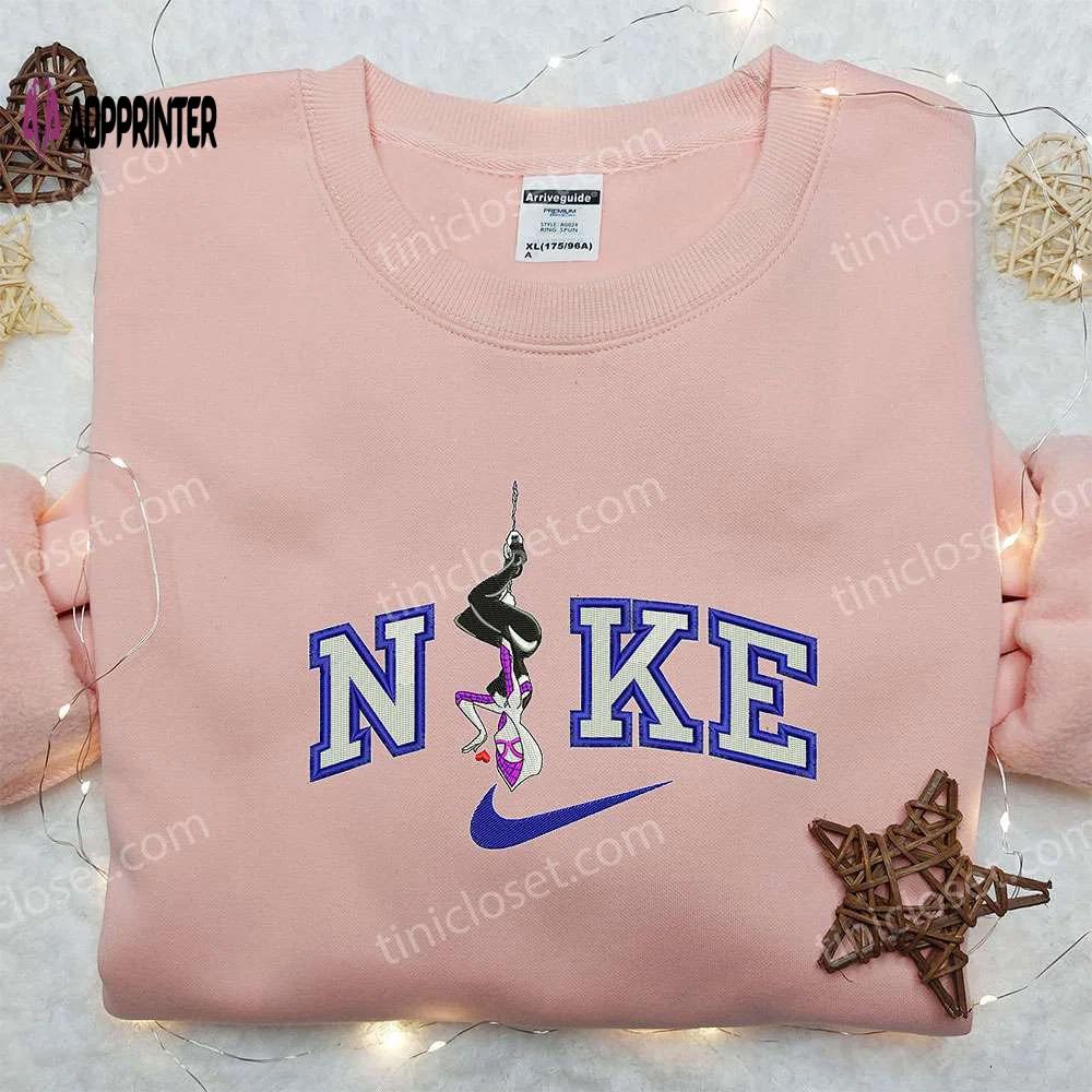 Spider-gwen x nike embroidered sweatshirt: spider-verse & nike inspired shirt Embroidered Shirt