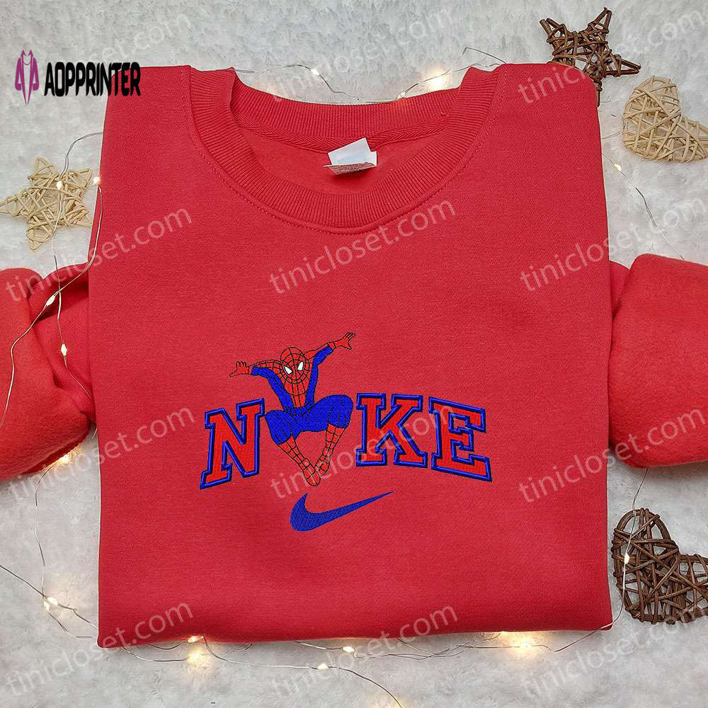 Spider-man x nike movie embroidered sweatshirt marvel cinematic universe shirt nike inspired Embroidered Shirt