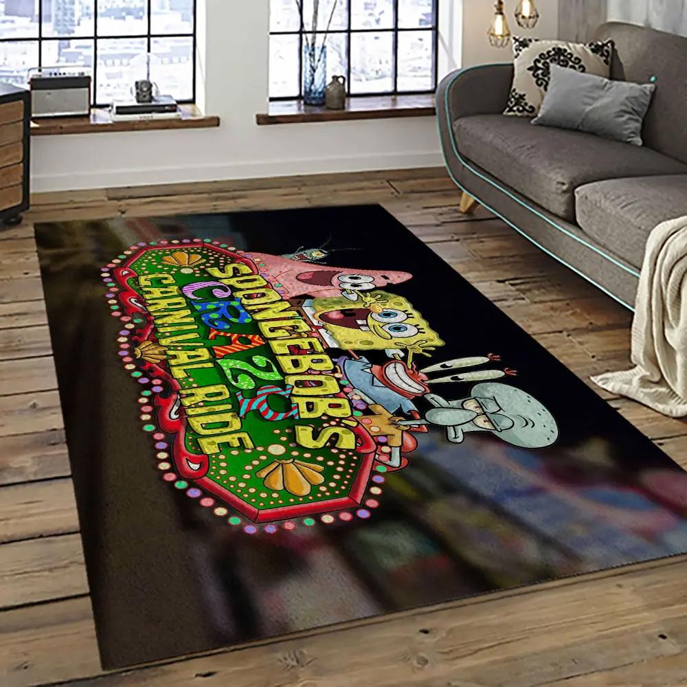 Spongebob squarepants cartoon tv show retangle carpet area rug home decor best gift for family ssp29 Rectangle Rug