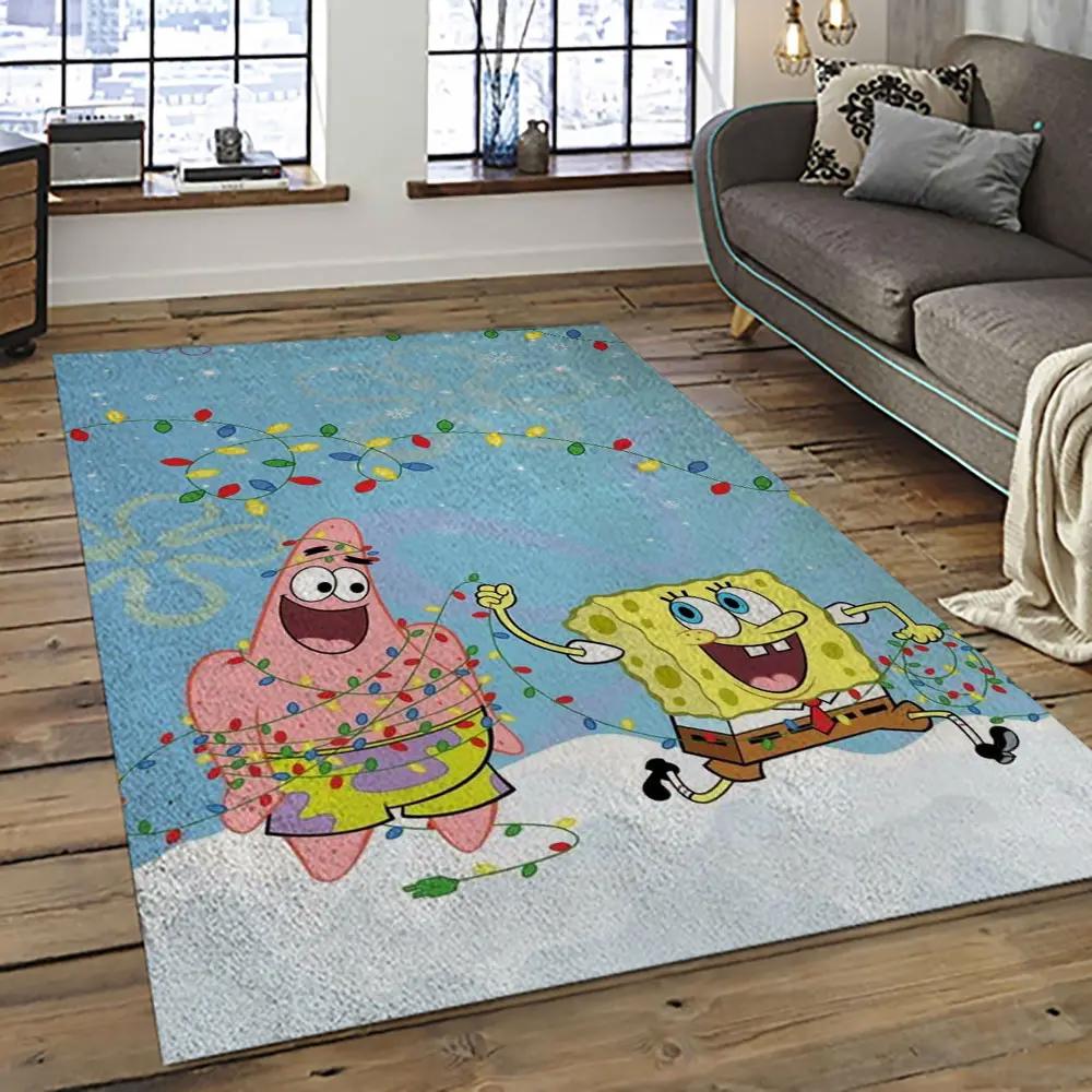 Spongebob squarepants cartoon tv show retangle carpet area rug home decor best gift for family ssp5 Rectangle Rug