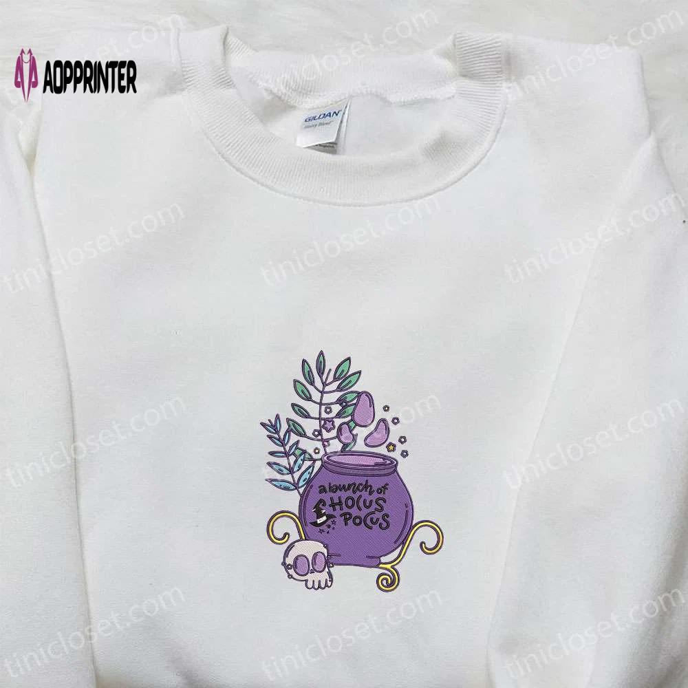 Spooky hocus pocus embroidered sweatshirt: best halloween gift! Embroidered Shirt
