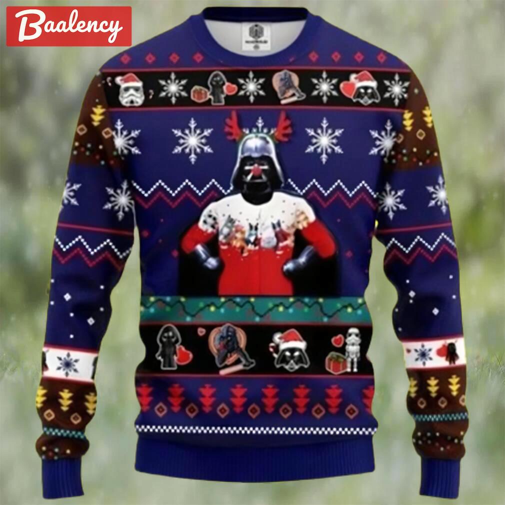Star wars funny christmas knitting pattern 3d ugly christmas sweater Christmas Ugly Sweater