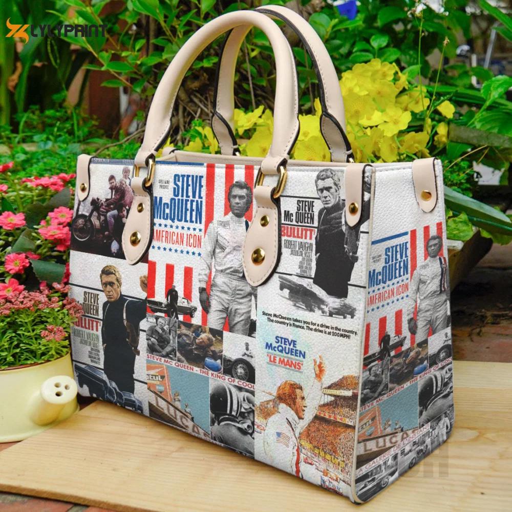 Steve mcqueen leather bag for women gift 1889 Women Leather Hand Bag
