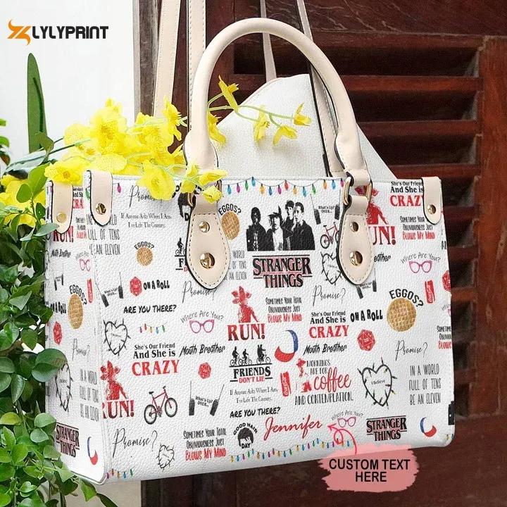 Stranger things 2 leather hand bag gift for women’s day: perfect women s day gift g95 5 Women Leather Hand Bag