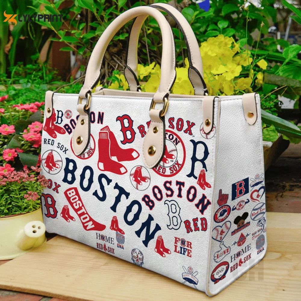 Stylish boston red sox leather hand bag gift for women’s day – perfect women s day gift 3808 Women Leather Hand Bag