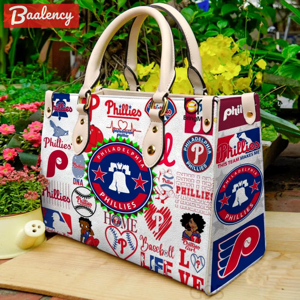 Stylish philadelphia phillies leather hand bag gift for women’s day for women s day – perfect gift for g95 196 Women Leather Hand Bag