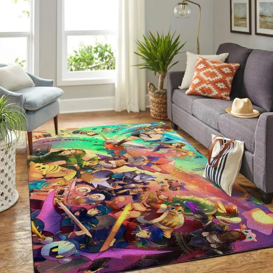 Super smash bros. area rug living room rug home decor gaming gfd 1912233 Rectangle Rug