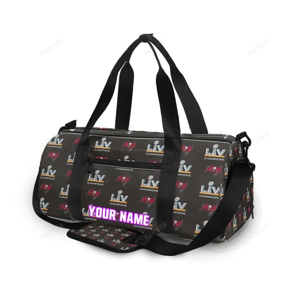 Tampa bay buccaneers super bowl champions v37 personalized name travel bag gym bag 2543 Travel Bag