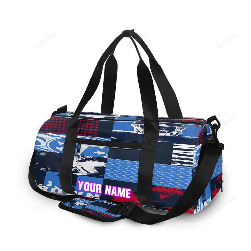 Tennessee titans a j brown1 personalized name travel bag gym bag 1737 Travel Bag