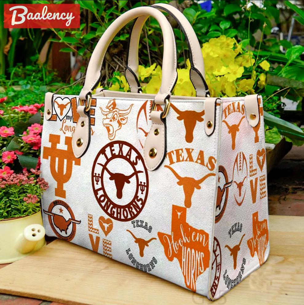 Texas longhorns leather handbag gift for women 387 Women Leather Hand Bag