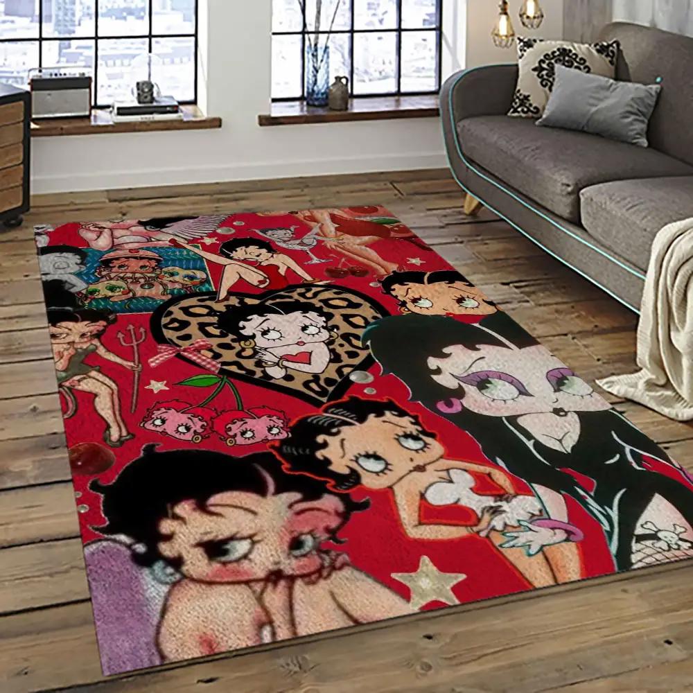 The best of betty boop cartoon character carpet area rug home decor gift best present for friends bobb17 Rectangle Rug
