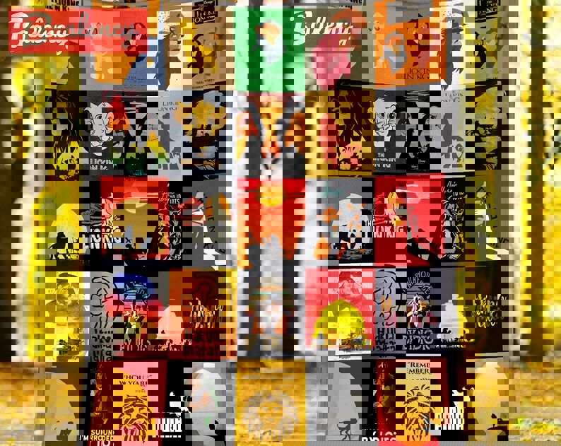 The lion king fleece blanket, lion king simba mufasa nala throw blanket for couch sofa, hakuna matata, christmas gift Quilt Blanket