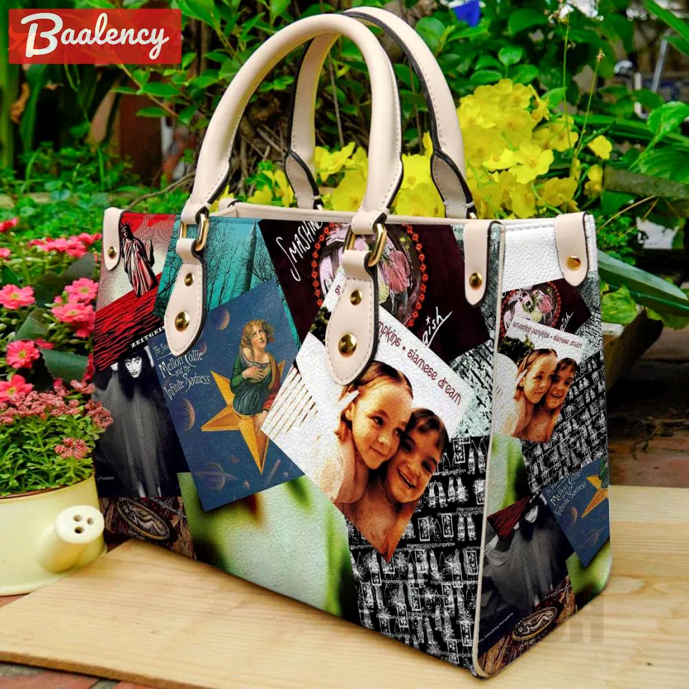 The smashing pumpkins leather bag for women gift 3996 Women Leather Hand Bag