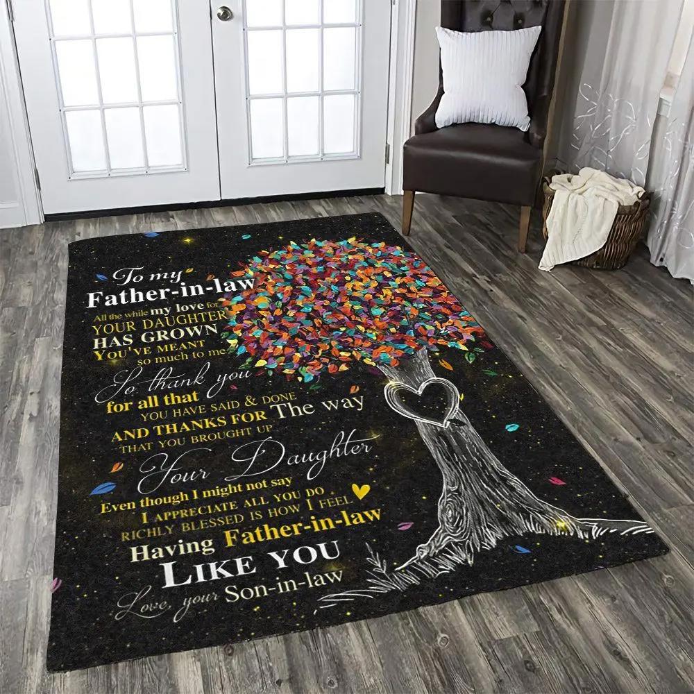 To my father in law letter nice gift area rug living room rug 01111915 Rectangle Rug
