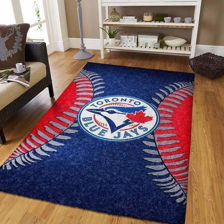 Toronto blue jays area rug mlb baseball team logo carpet living room rugs v3655 Rectangle Rug
