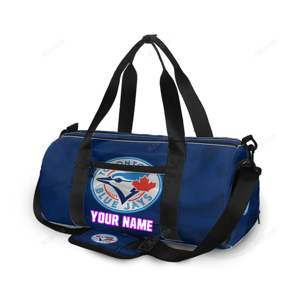 Toronto blue jays russell bird blue silk personalized name travel bag gym bag 2606 Travel Bag