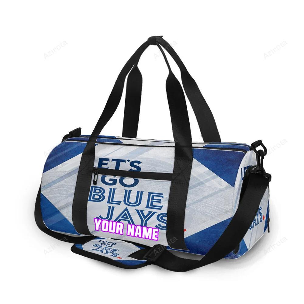 Toronto blue jays russell lets go blue jays personalized name travel bag gym bag 2538 Travel Bag