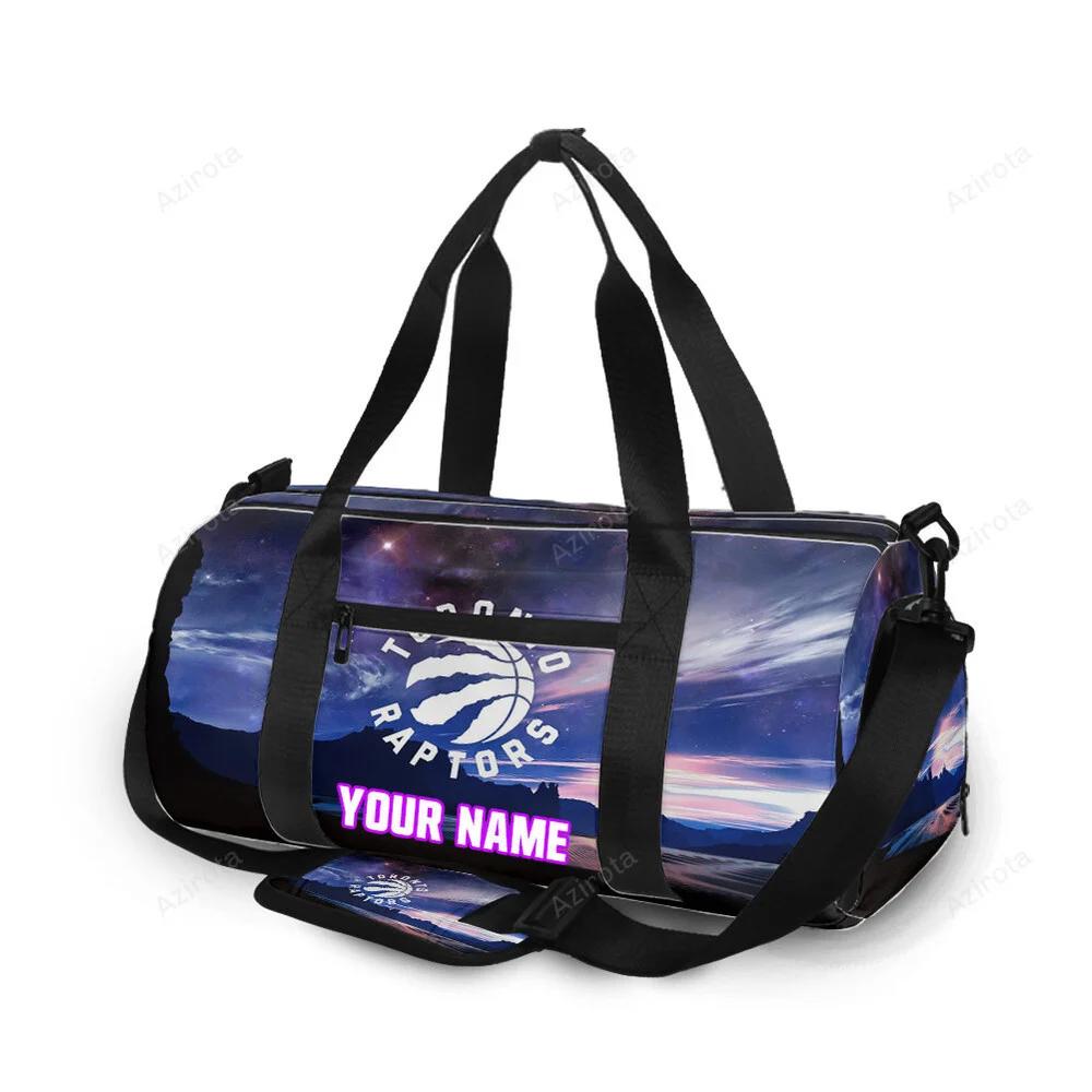 Toronto raptors purple sky personalized name travel bag gym bag 2422 Travel Bag