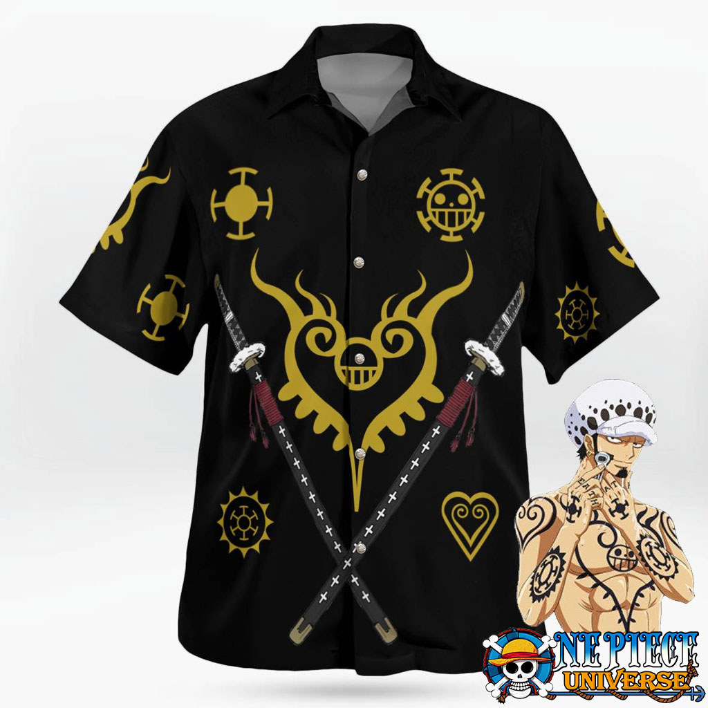 Trafalgar law tattoo hawaiian shirt 1 Hawaii Shirt Shorts & Flip Flops