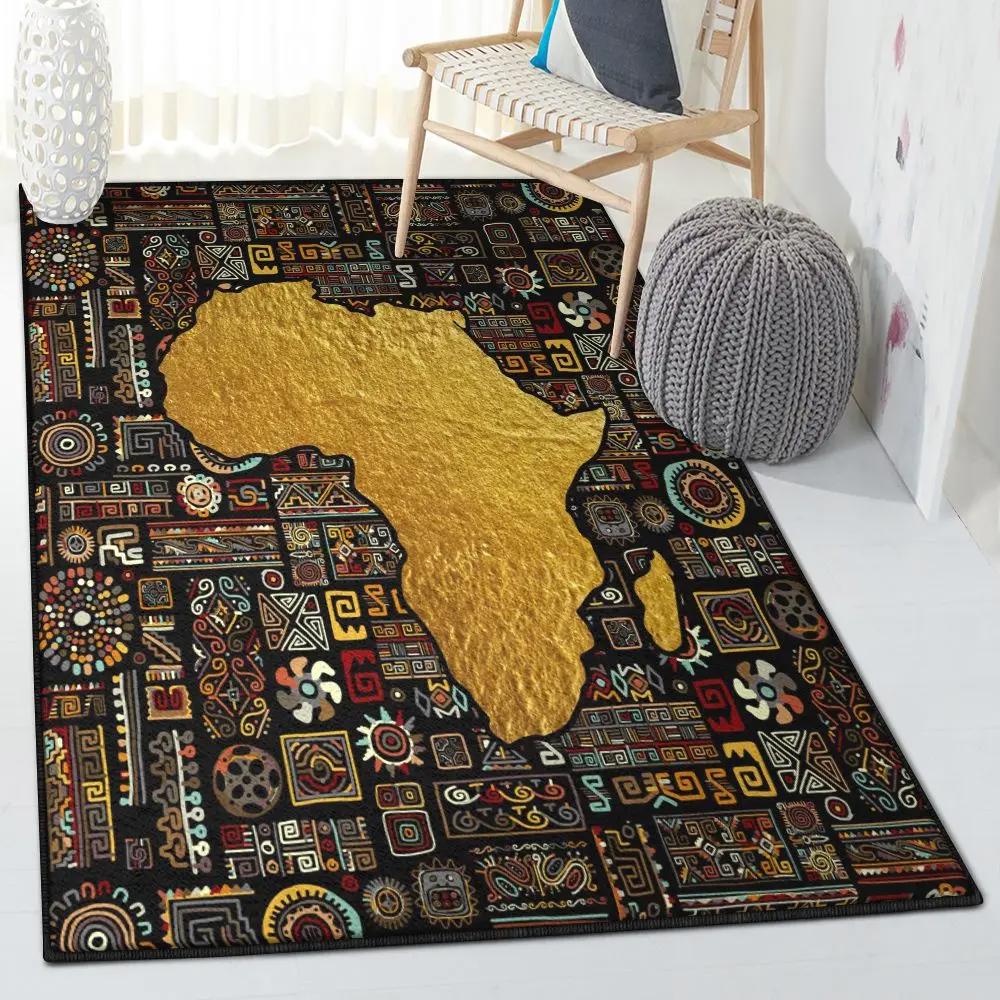 Travel lover kitchen rugs, africa map rug Rectangle Rug