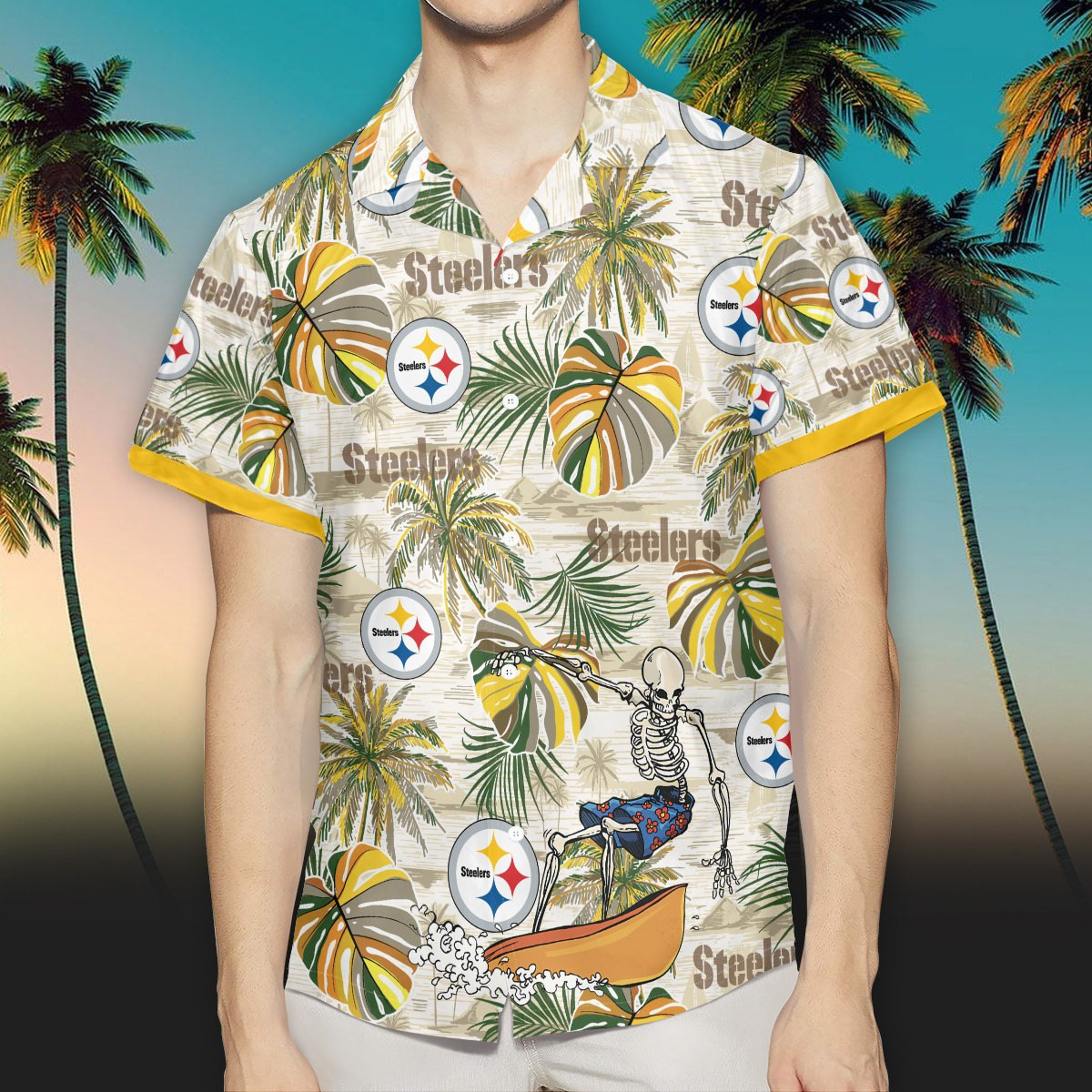 Tropical coconut aloha steelers hawaiian shirt Hawaii Shirt Shorts & Flip Flops