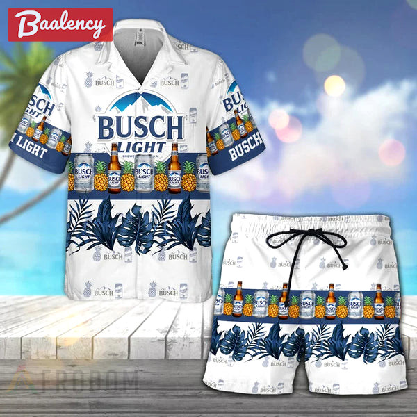 Tropical pineapple busch light hawaiian shirt Hawaii Shirt Shorts & Flip Flops