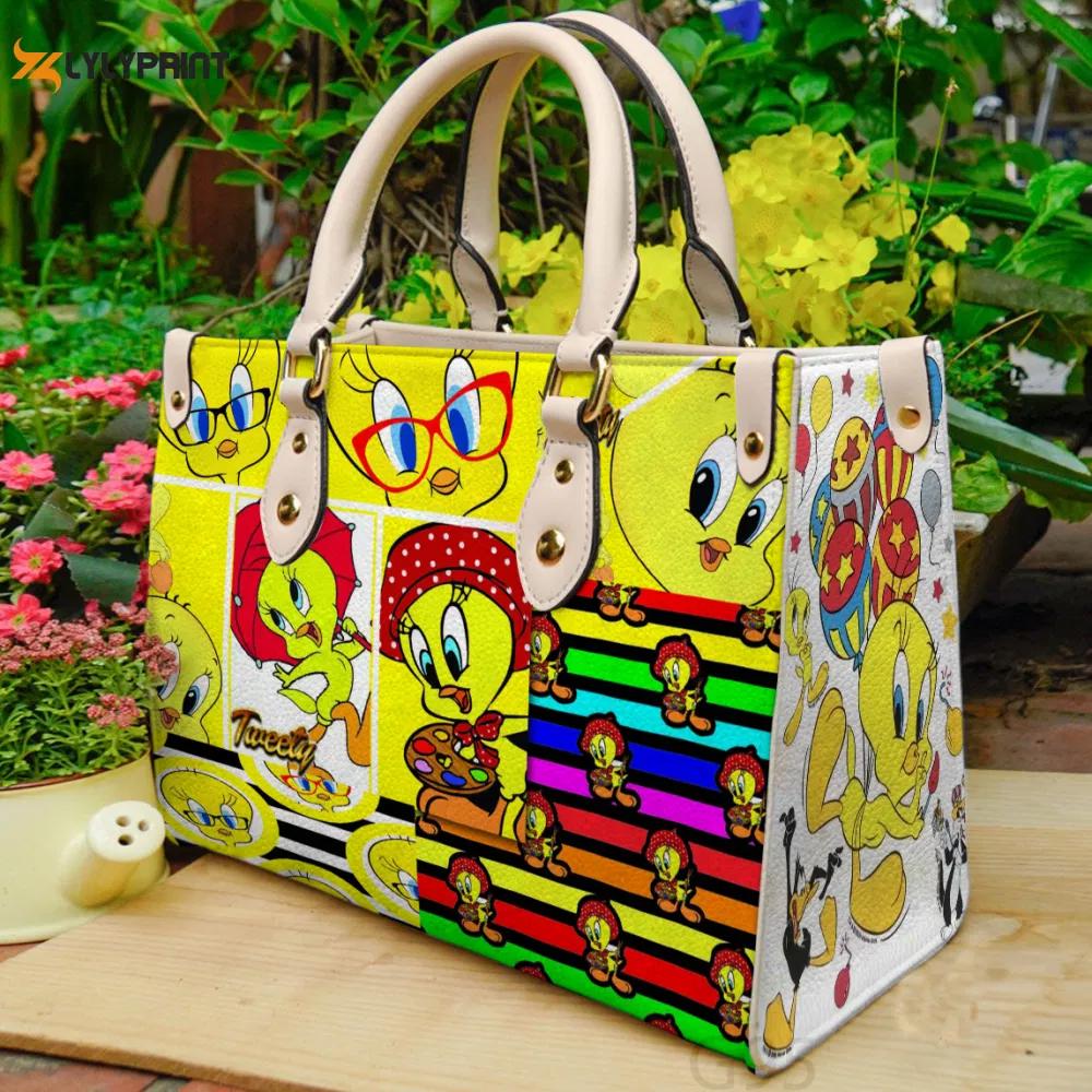 Tweety bird leather handbag for women gift 2446 Women Leather Hand Bag