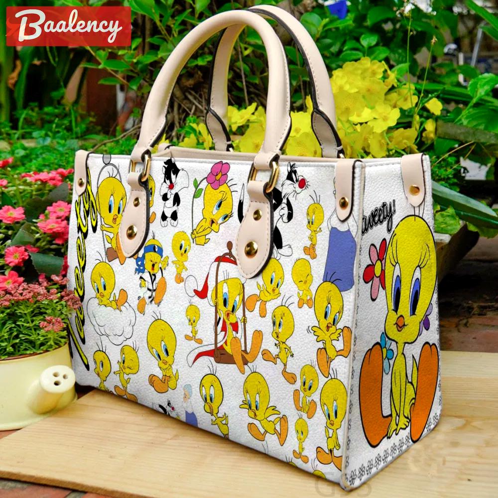 Tweety bird leather handbag gift for women 4570 Women Leather Hand Bag