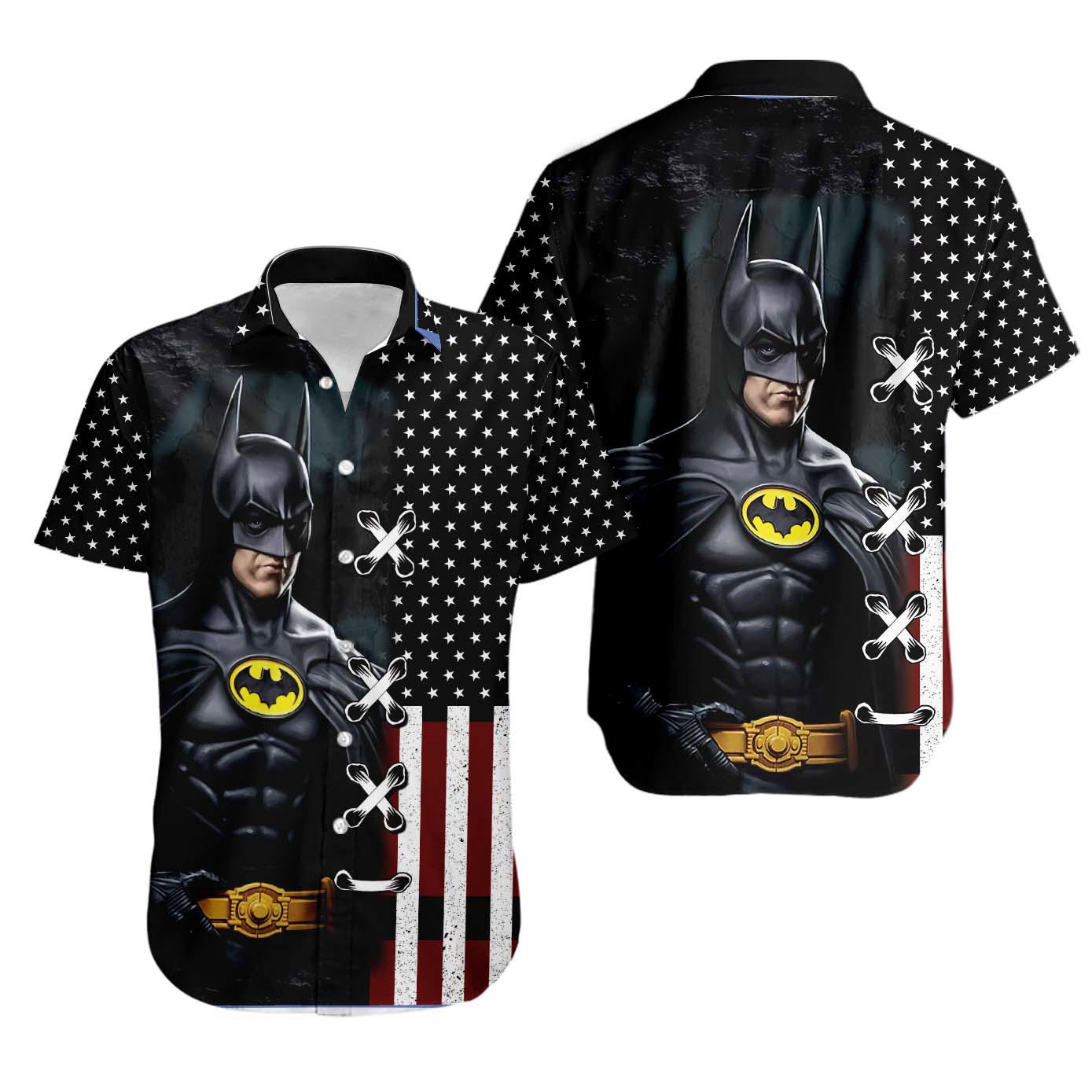 Us flag batman the dark knight hawaiian shirt Hawaii Shirt Shorts & Flip Flops