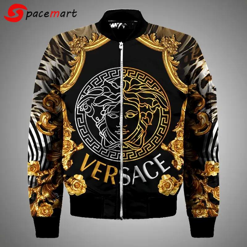 Versace bomber jacketweatpants pantsuxury brand clothing clothes outfit foren women 15 - bomber jacket Bomber Jacket