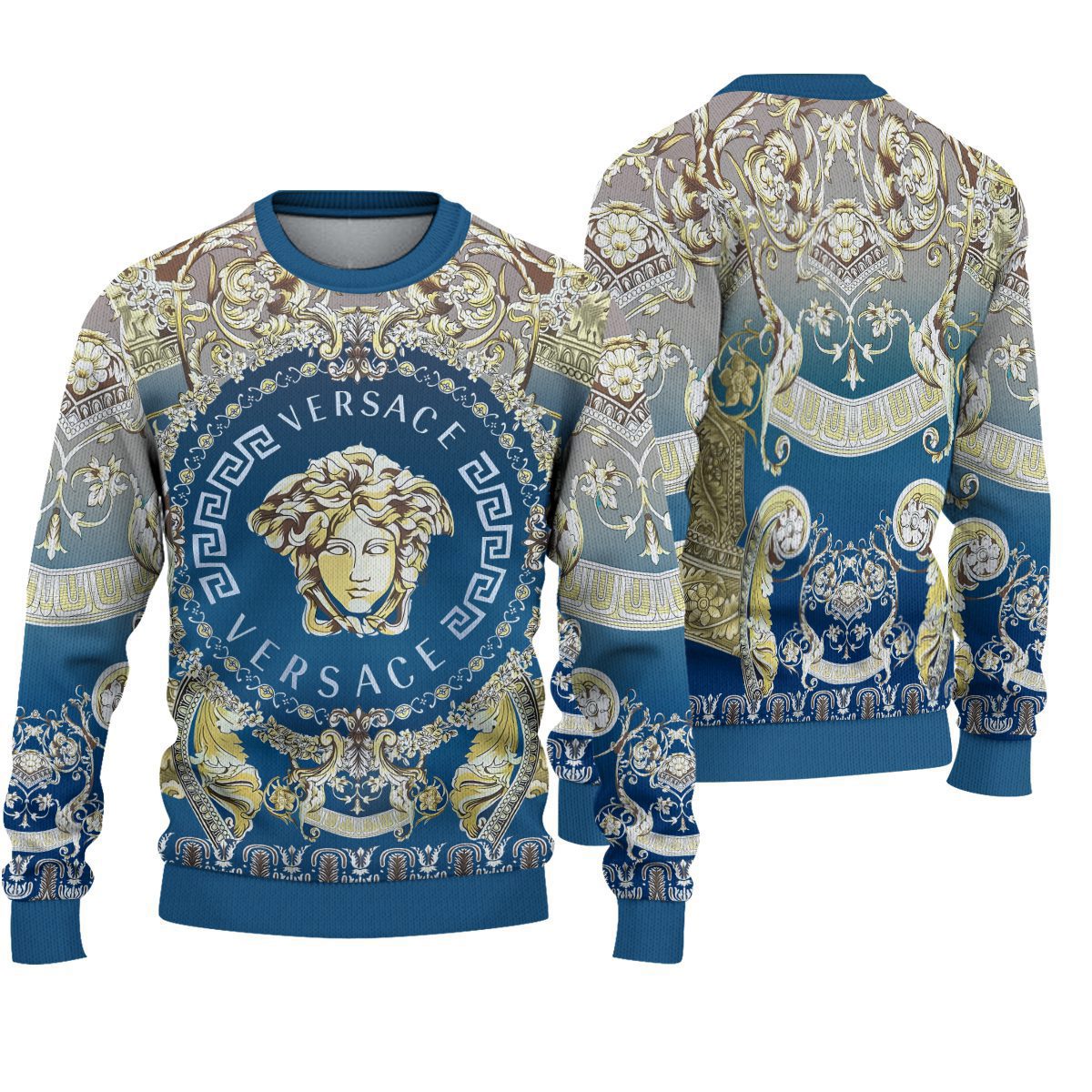 Versace luxury ugly sweater for winter hot 2024  style 832 Christmas Ugly Sweater